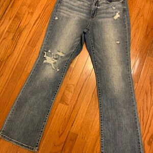 Blue Distressed Women's Judy Blue Jeans 16w